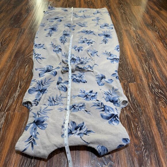 Vintage Floral Linen Dress with Mother of Pearl Buttons Miss Dorby Size 10 Women - Picture 2 of 7